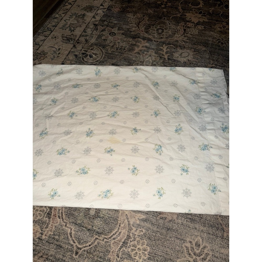 Simply Shabby Chic Blue Floral Pillowcase
